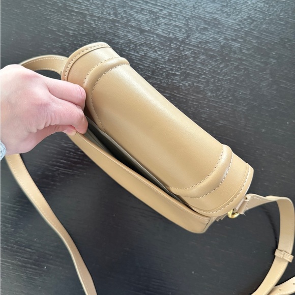 Gigi New York Jenni Saddle Bag in cappuccino Italian calfskin leather - Picture 9 of 12